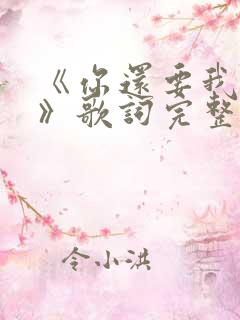 《你还要我怎样》歌词完整版