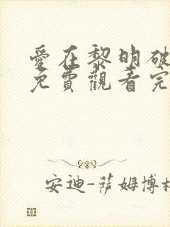 爱在黎明破晓时免费观看完整版