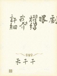 许我耀眼剧情详细介绍