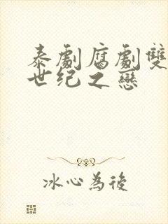 泰剧腐剧双男主世纪之恋