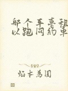 哪个平台租车可以跑网约车