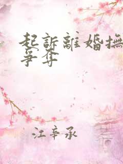 起诉离婚抚养权争夺