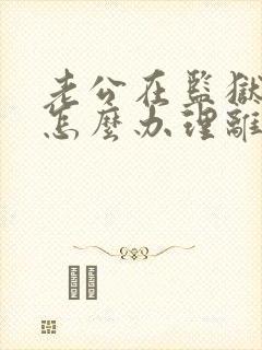 老公在监狱服刑怎么办理离婚