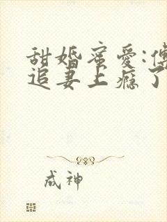 甜婚蜜爱:傅少追妻上瘾了