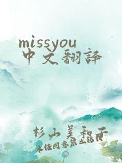 missyou中文翻译