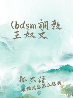 (bdsm调教主奴文