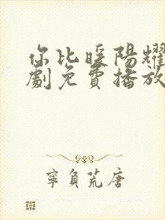 你比暖阳耀眼短剧免费播放