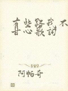 有些路我不走不甘心歌词