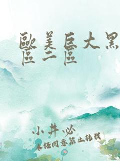 欧美巨大黑人一区二区