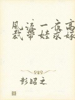 风流一夜高冷总裁带娃求嫁大结局