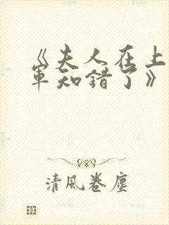 《夫人在上,将军知错了》