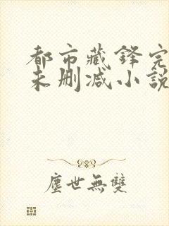 都市藏锋完整版未删减小说