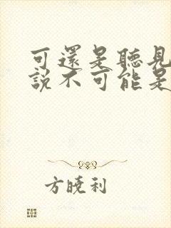 可还是听见了你说不可能是什么歌