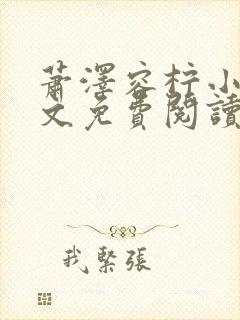 萧泽容柠小说全文免费阅读