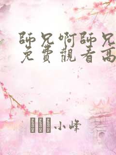 师兄啊师兄动漫免费观看高清