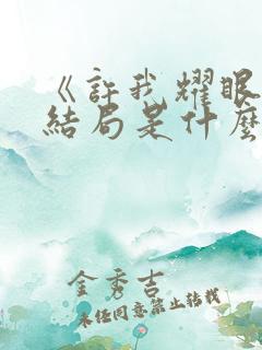 《许我耀眼》大结局是什么