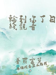 轮到你了日剧在线观看