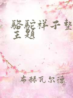 骆驼祥子整本书主题