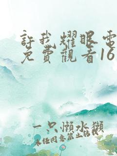 许我耀眼电视剧免费观看16集