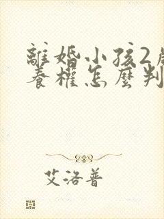 离婚小孩2岁抚养权怎么判