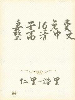 妻子16免费完整高清中文版电视剧