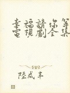 幸福请你等等我电视剧全集免费