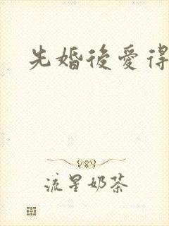 先婚后爱得小说