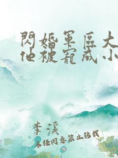 闪婚军区大佬后他被宠成小娇妻小说免费阅读