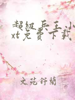 超级兵王小说txt免费下载