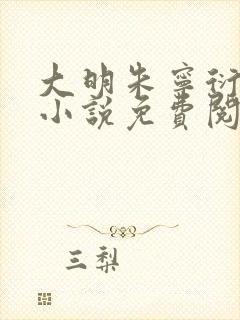 大明朱宁衍穿越小说免费阅读