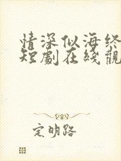 情深似海终成空短剧在线观看