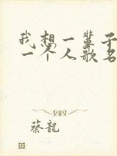 我想一辈子只爱一个人歌名