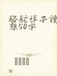 骆驼祥子读书感想50字