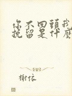 你不回头我就不挽留是什么歌