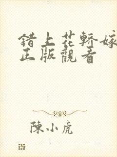 错上花轿嫁王爷正版观看