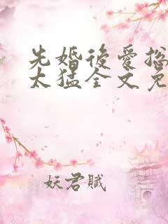 先婚后爱总裁别太猛全文免费阅读