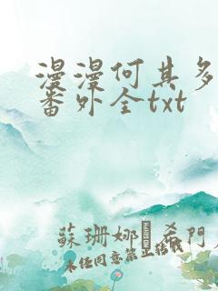 漫漫何其多暴君番外全txt