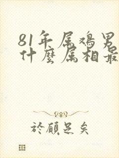 81年属鸡男配什么属相最好