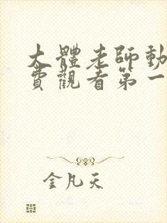 大体老师动漫免费观看第一季