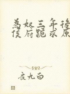 为奴三年后整个侯府跪求原谅