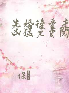 先婚后爱老公很凶猛免费阅读