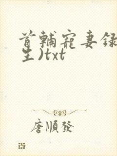 首辅宠妻录(重生)txt