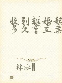 收到离婚起诉书多久会立案