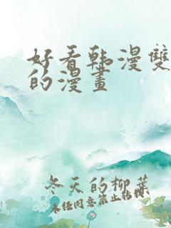 好看韩漫双男主的漫画