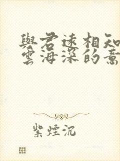 与君远相知不知云海深的意思