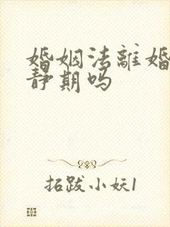 婚姻法离婚有冷静期吗