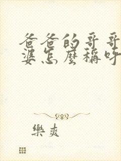 爸爸的哥哥的老婆怎么称呼?