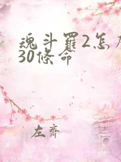 魂斗罗2怎么调30条命