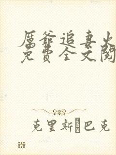 厉爷追妻火葬场免费全文阅读