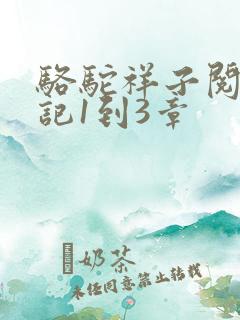 骆驼祥子阅读笔记1到3章